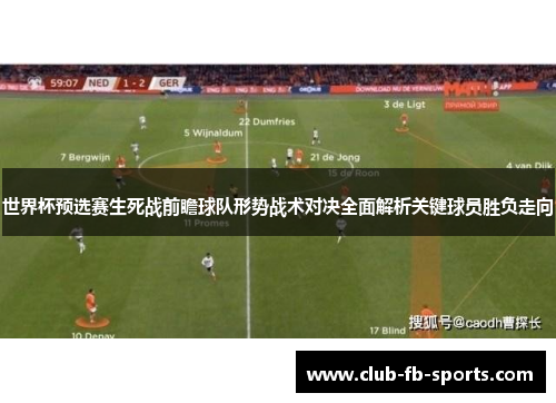 世界杯预选赛生死战前瞻球队形势战术对决全面解析关键球员胜负走向